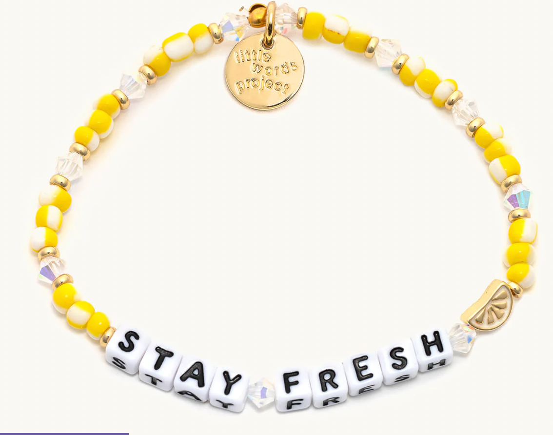 Load image into Gallery viewer, Stay Fresh Summer Snacks Little Words Bracelet
