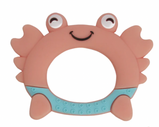 Load image into Gallery viewer, Crab Silicone Teething Toy
