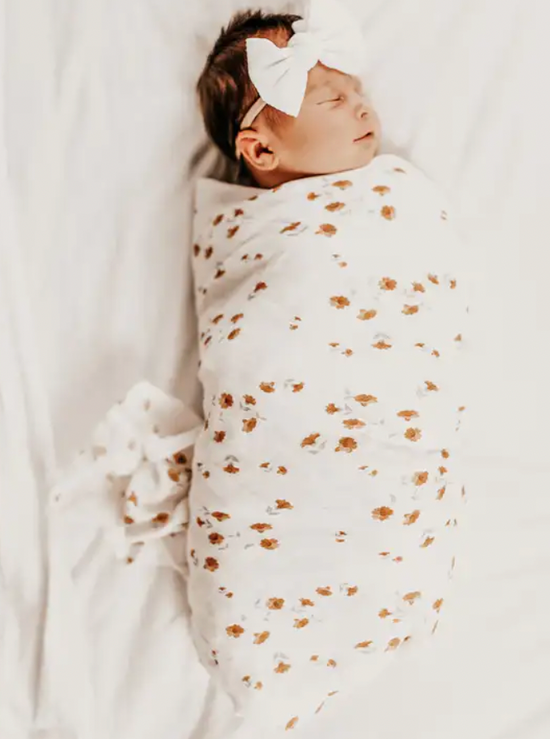 Falling Floral Bamboo Swaddle