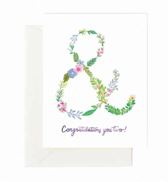 Load image into Gallery viewer, Congratulations You Two Ampersand Card
