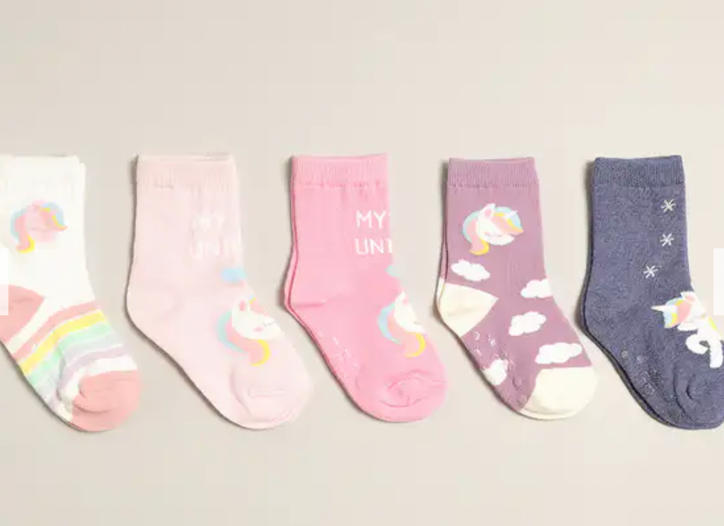 Kids' Unicorn Crew Socks Small
