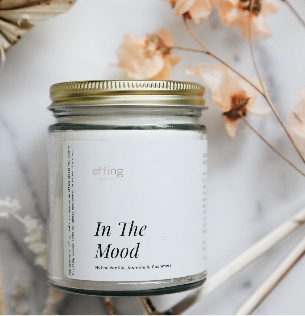 In the Mood Vanilla, Jasmine & Cashmere Wooden Wick Candle
