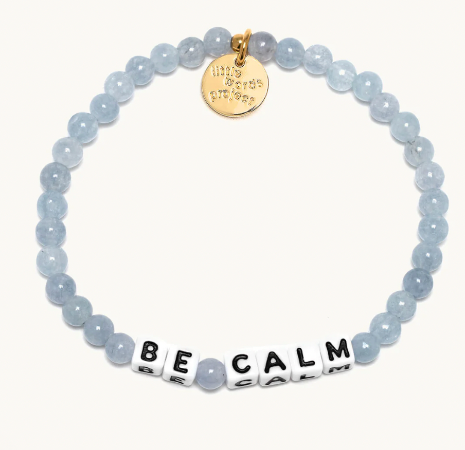 Be Calm Semi-Precious Gemstones Little Words Bracelet