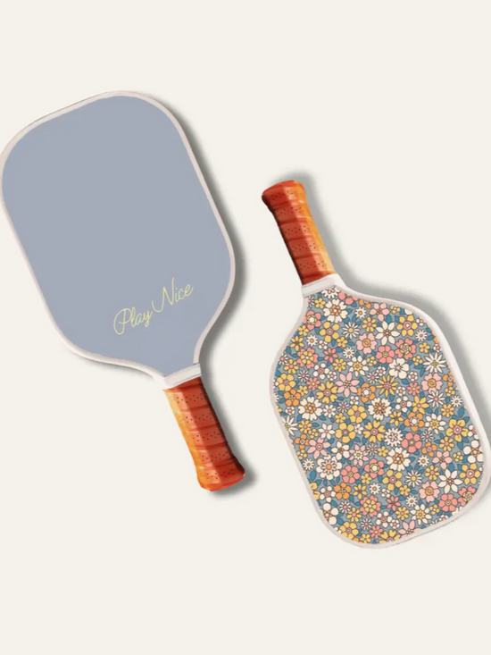Cute Pickleball Paddle -  Double Sided Print with Cover