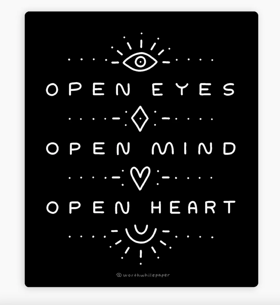 Open Eyes Die Cut Sticker