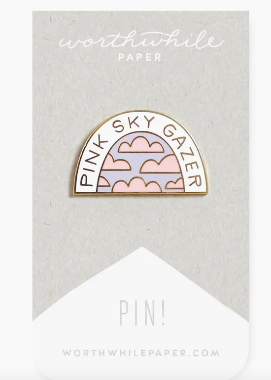 Pink Sky Gazer Enamel Pin