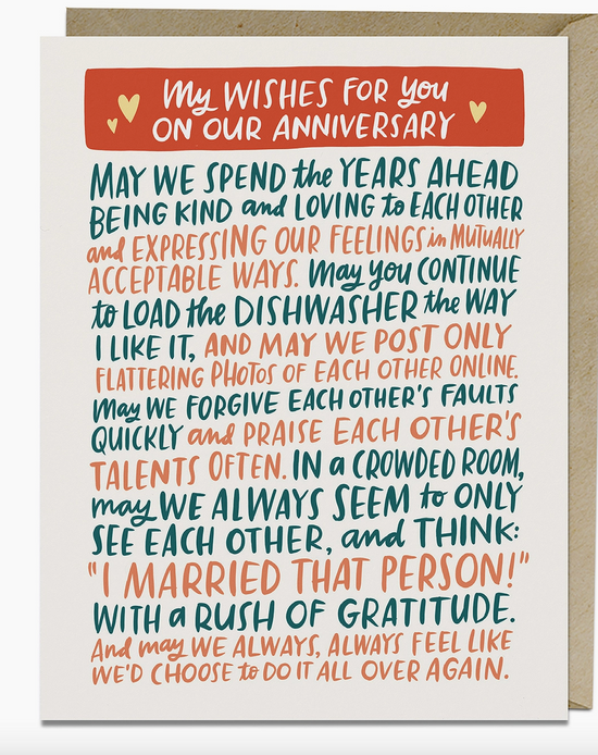 Anniversary Wishes Card