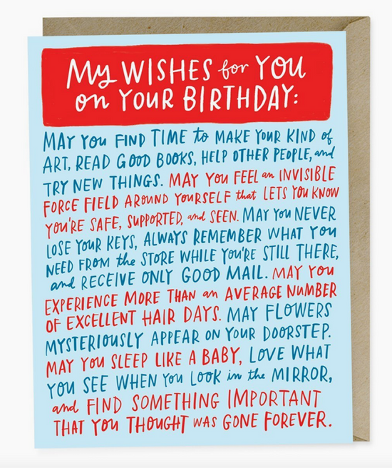 Wishes For Your Birthday Card