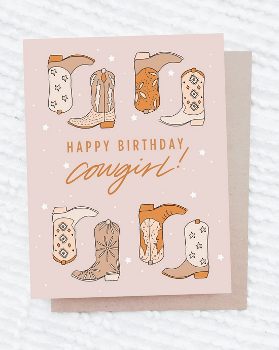 Happy Birthday Cowgirl Card