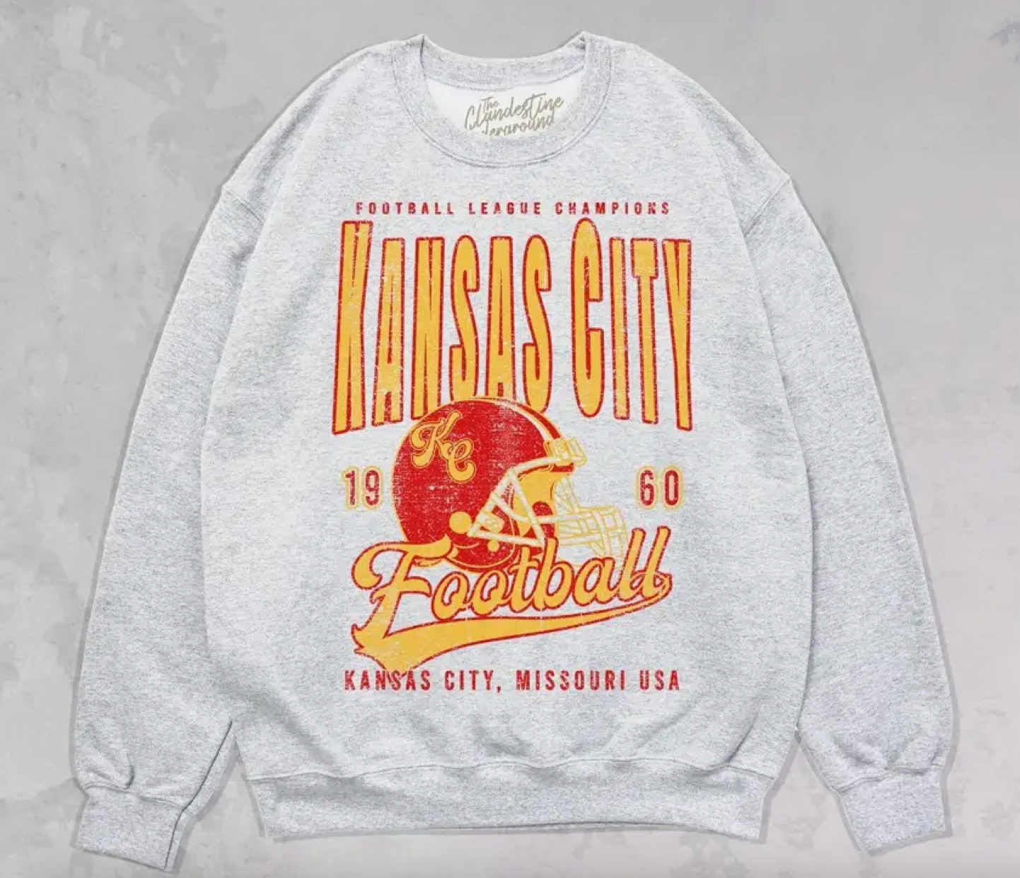 90's Kansas City Football Champs Oversized 90's Sweatshirt