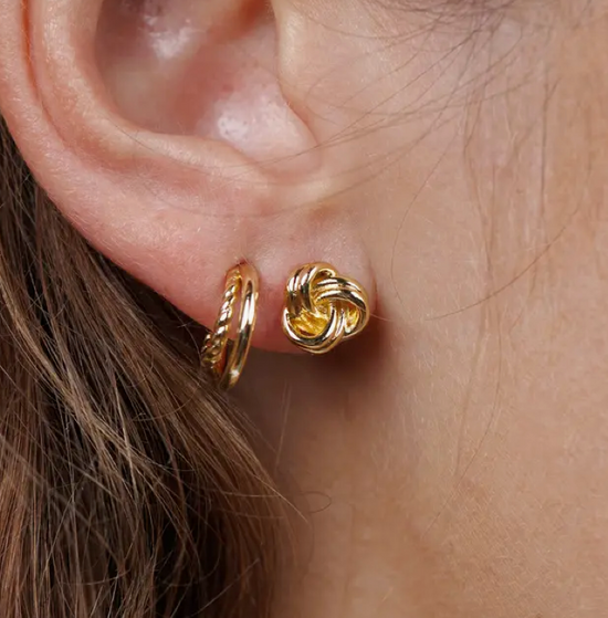 Petite Gold Knot Earrings