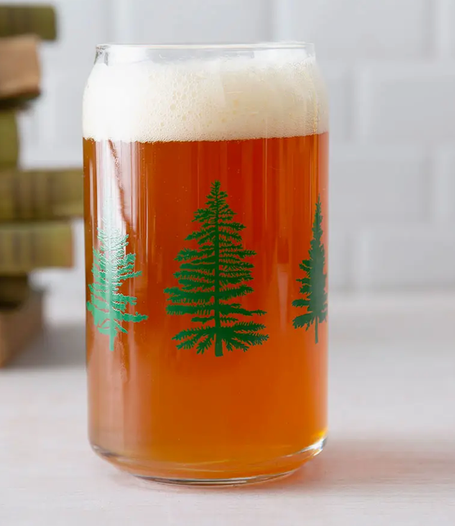 Tree Beer Can Glass | Glass Cup | Forest | Pint