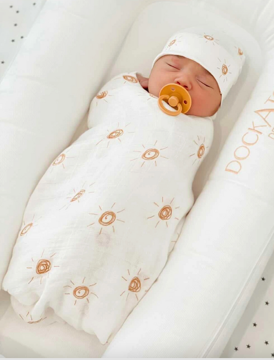 Brown Sun Muslin Swaddle Blanket