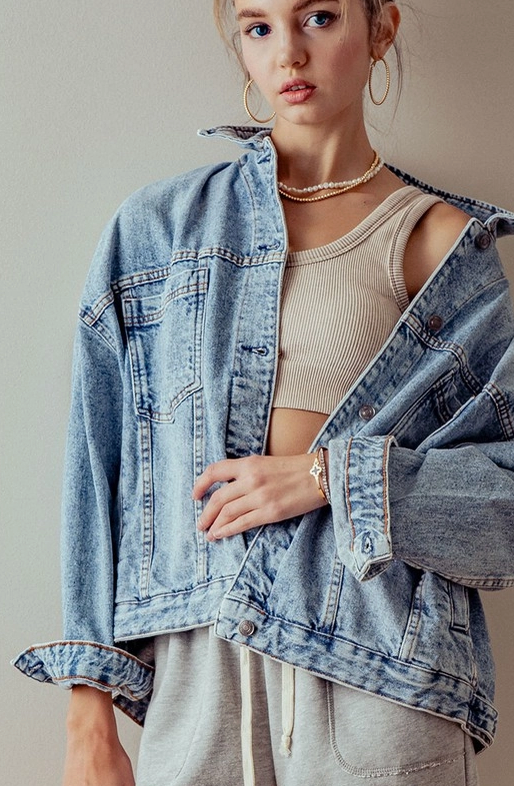 Denim Button-Up Jacket