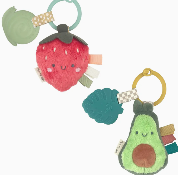 Avocado Strawberry Plush + Teether