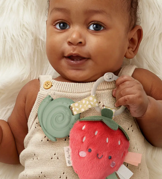 Avocado Strawberry Plush + Teether