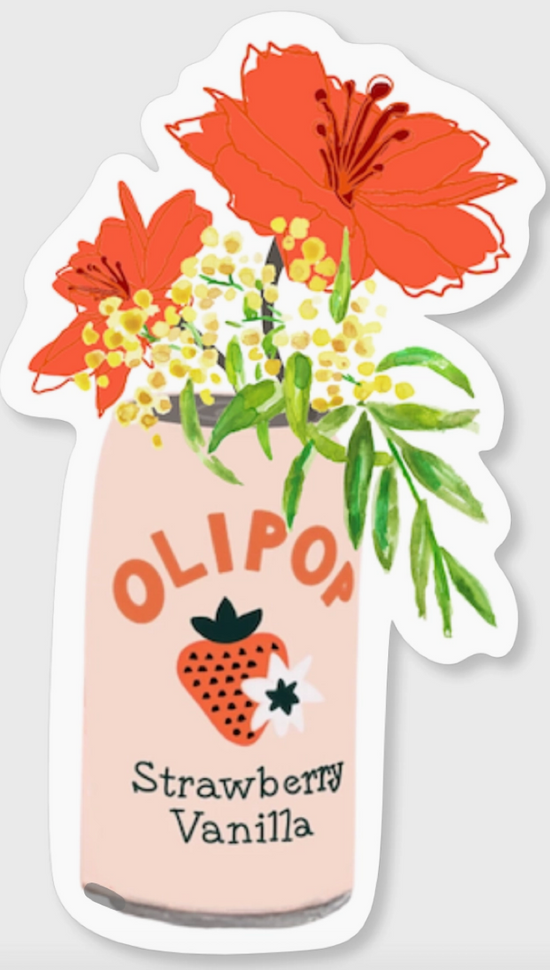 Olipop Flower Can Sticker