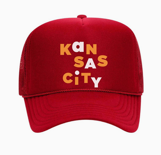 Kansas City Scramble Trucker Hat - Red