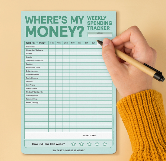 Weekly Money Tracker Pad