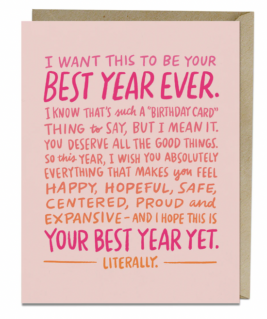 Best Year Ever Birthday Card