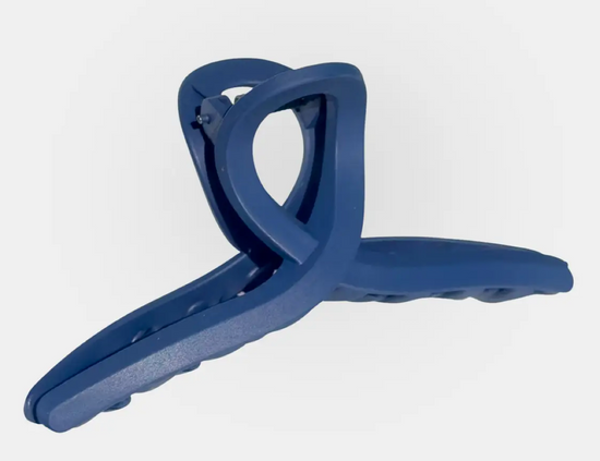 Matte Loop Hair Claw Clip - Navy