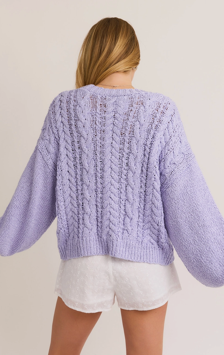 Front Tie Cable Cardigan