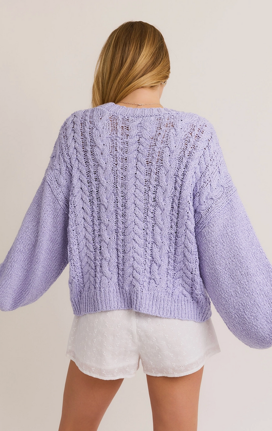 Front Tie Cable Cardigan