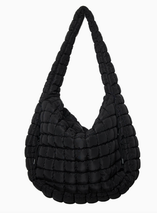 Oversized Quilted Hobo Tote Bag