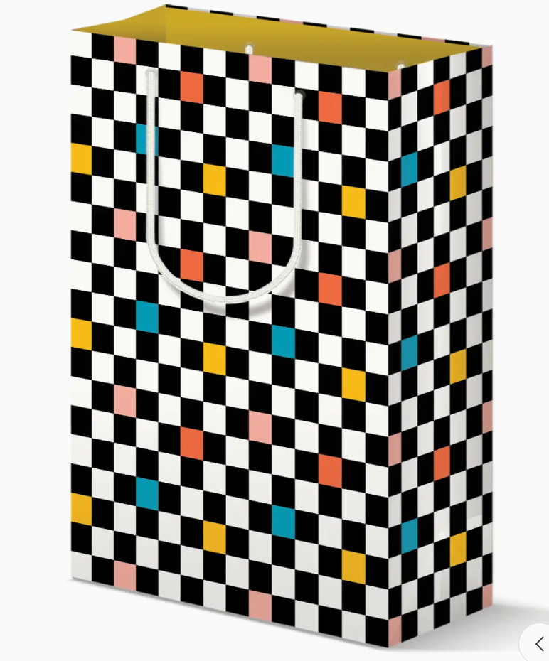 Color Pop Checkerboard Gift Bag