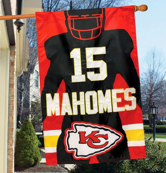Patrick Mahomes Silhouette Banner Flag