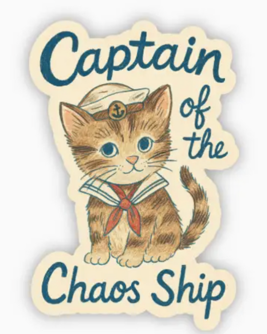 Captain of the Chaos Ship Sticker