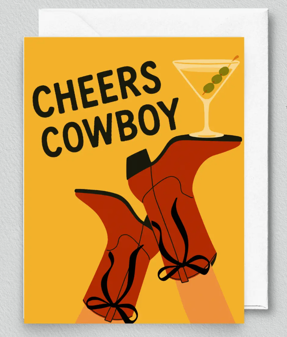 Cheers Cowboy Greeting Card