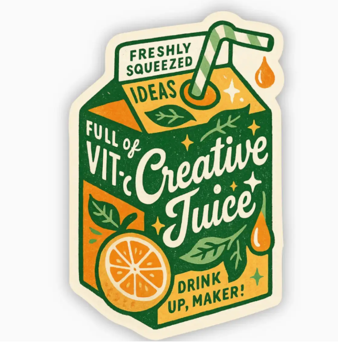 Drink Up, Maker! Creative Juice Sticker