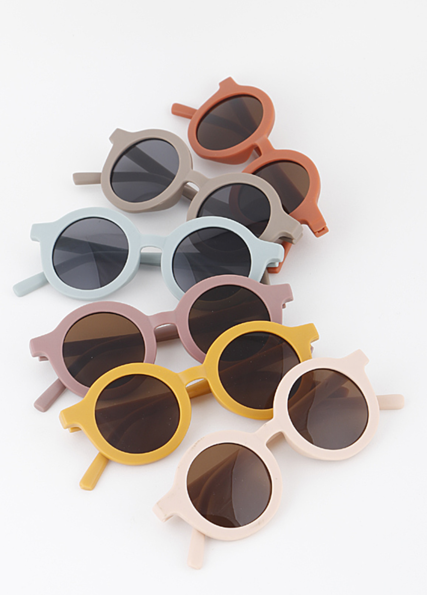 Mustard Yellow Flower Shaped Kids Sunglasses from Ellie's Party Supply