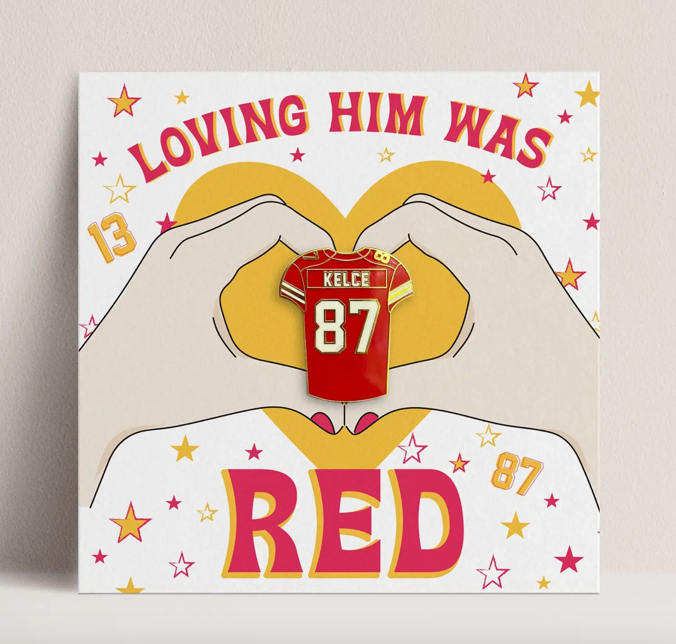 Load image into Gallery viewer, &amp;quot;Loving Him Was Red&amp;quot; Enamel Pin
