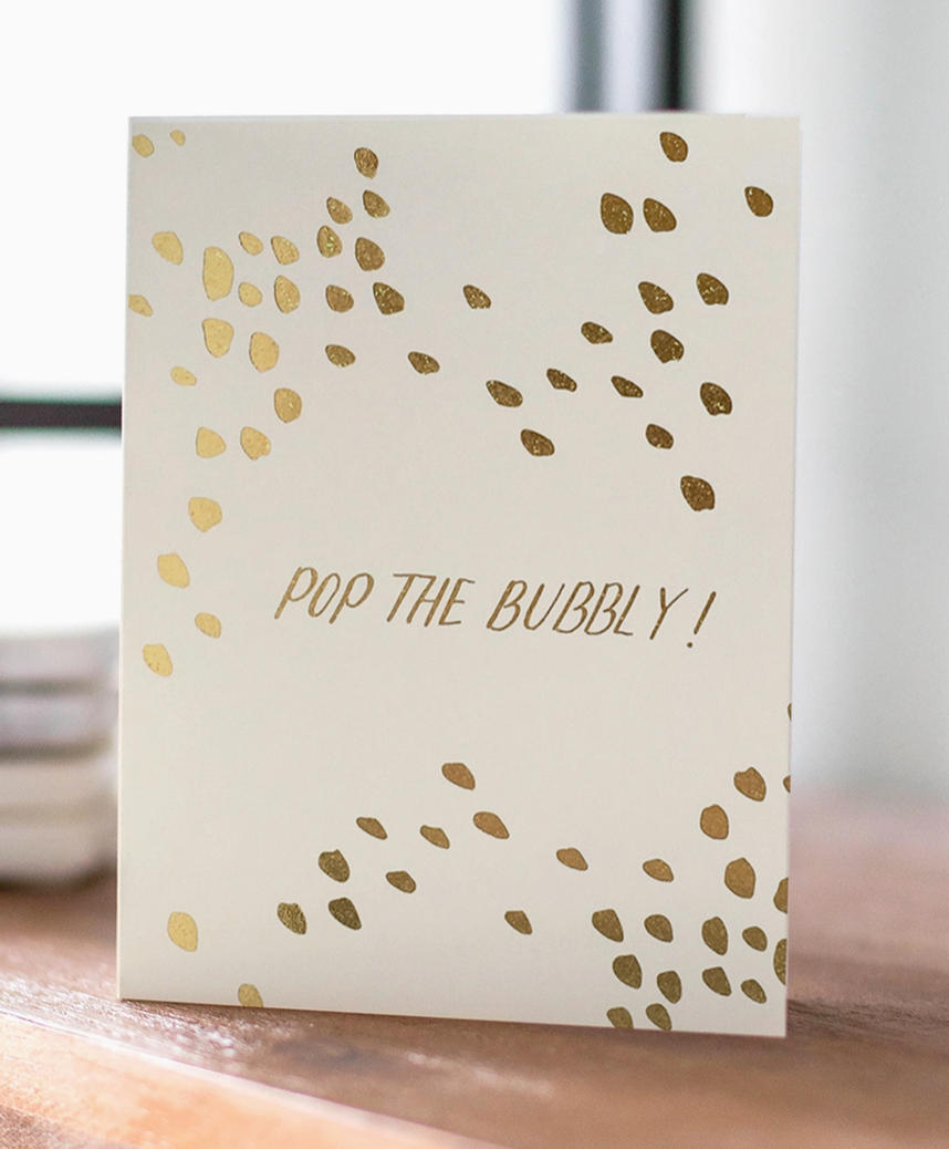 Pop the Bubbly - Ivory Greeting Card