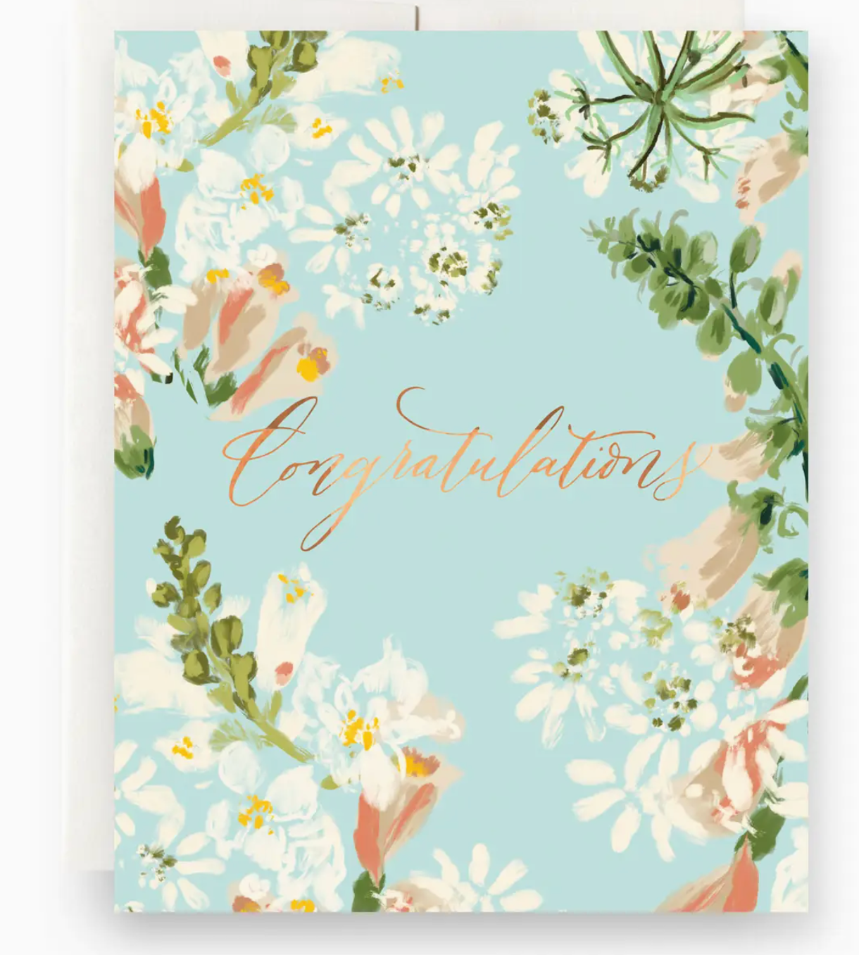 Sky Floral Congratulations Card