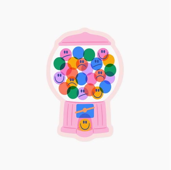 Emotional Gumball Machine Sticker