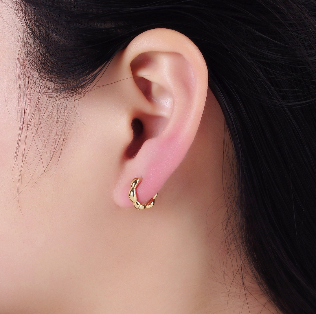 Bubble Cartilage Huggie Earrings