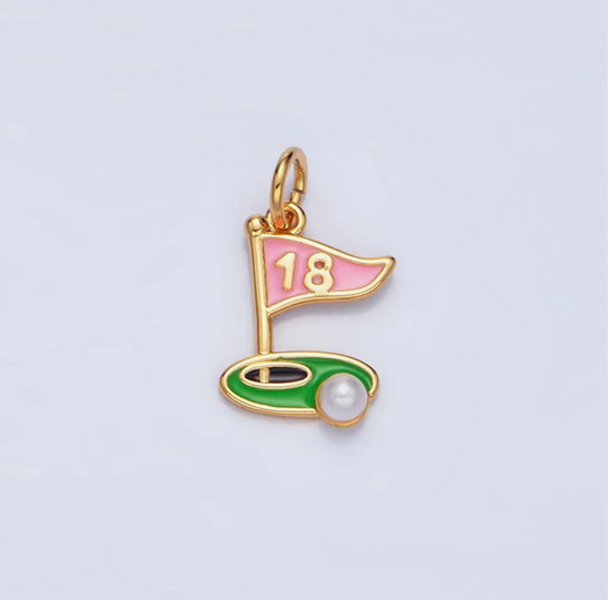 Golf Course Pearl Charm