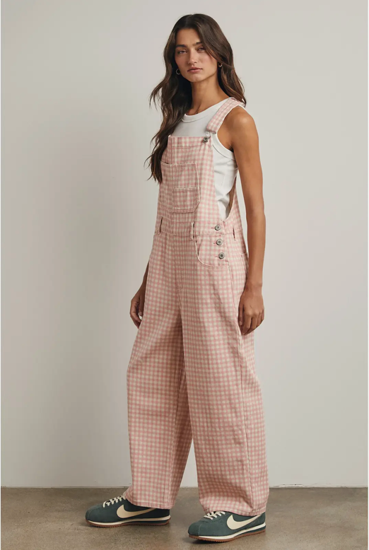 The Giddy Gingham Overalls