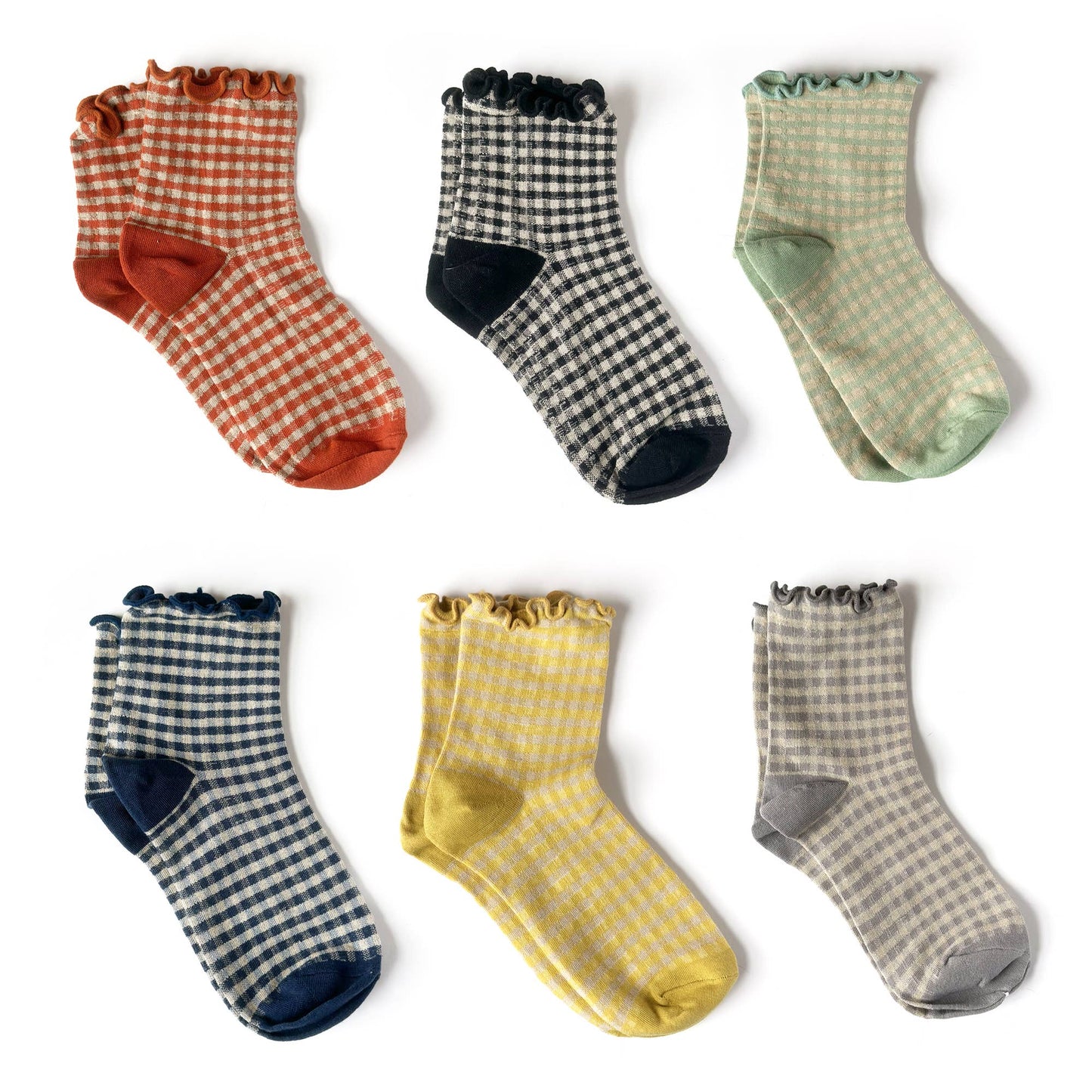 Load image into Gallery viewer, Gingham Checkered Reese Socks
