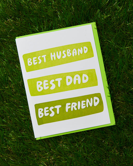 Best Husband, Dad, Friend Card