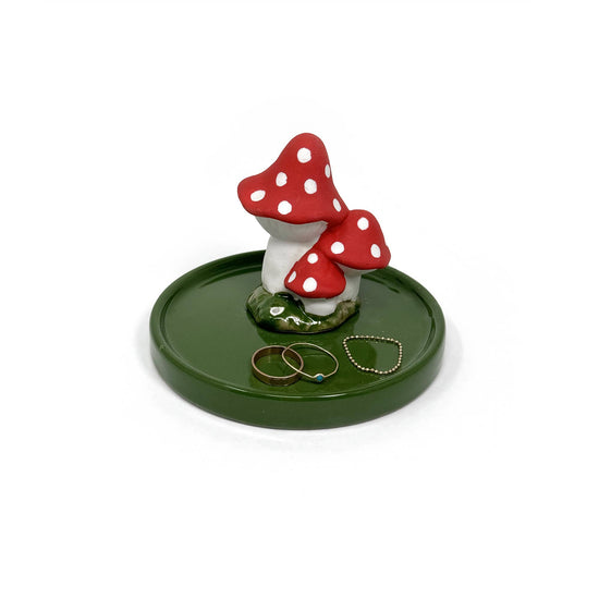 Amanita Mushroom Incense Trinket Tray