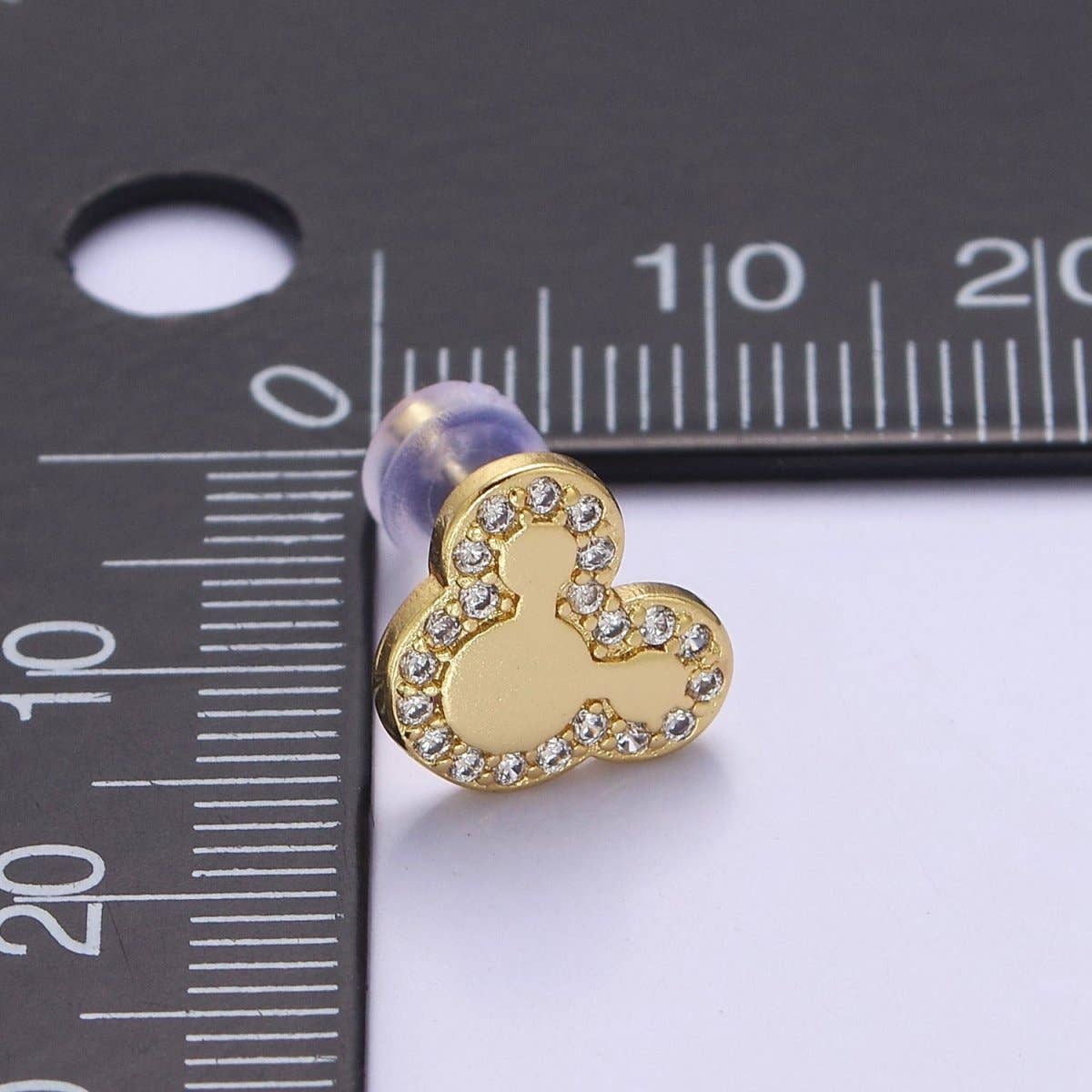 Gold Mickey Stud Earring