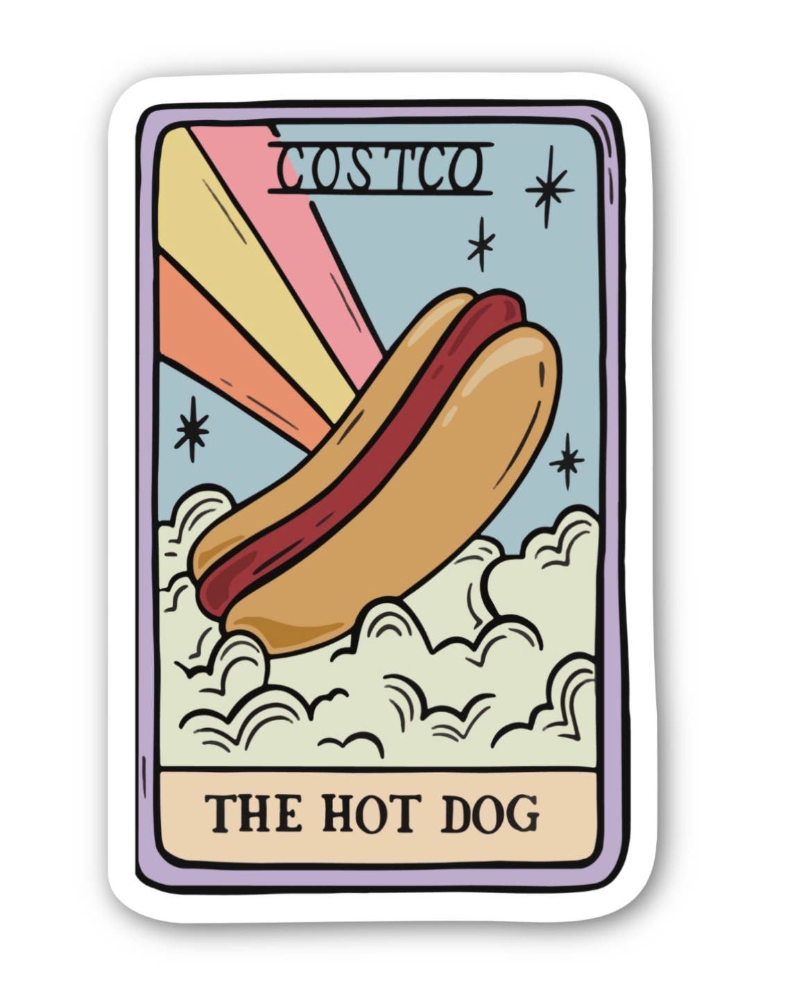 Costco Hot Dog Tarot Sticker