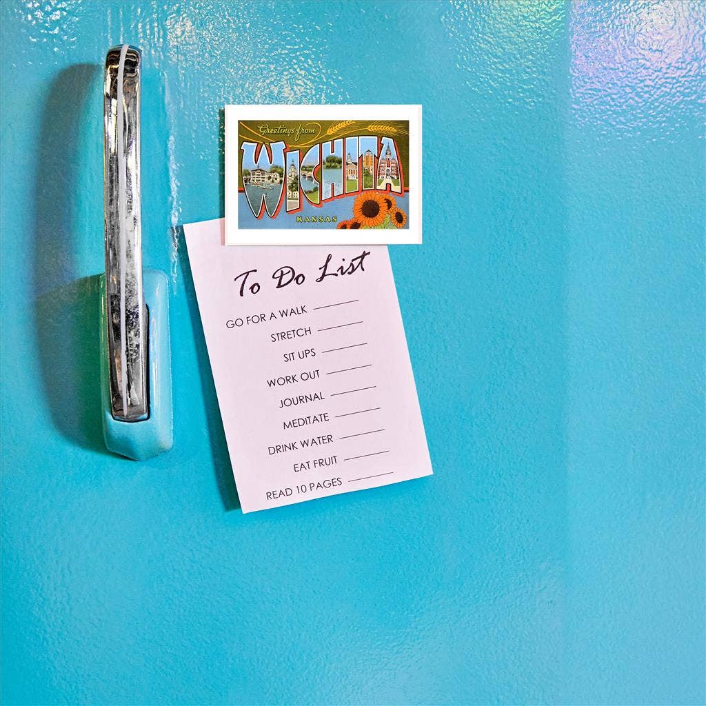 Greetings from Wichita Sunflower Magnet