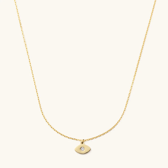 Load image into Gallery viewer, Golden Evil Eye Necklace
