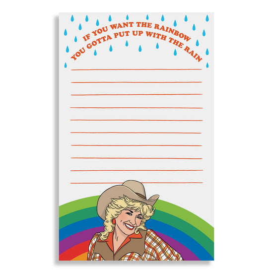 Load image into Gallery viewer, Cowgirl Dolly Rainbow Notepad
