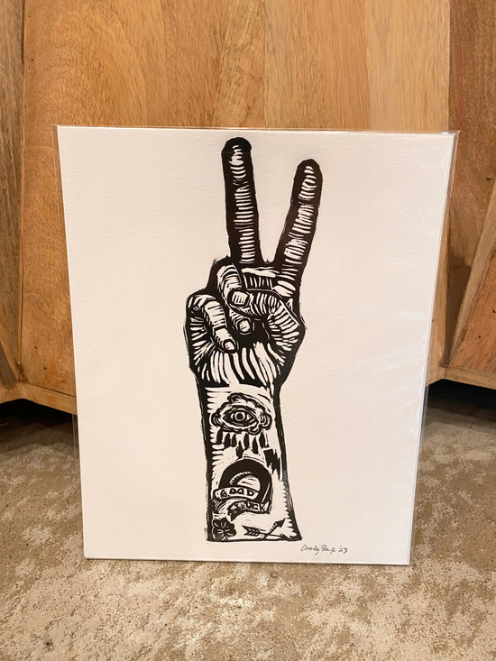 Hand Peace Sign Print